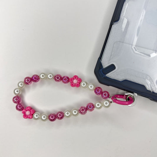 PINK PEONY PHONE CHARM