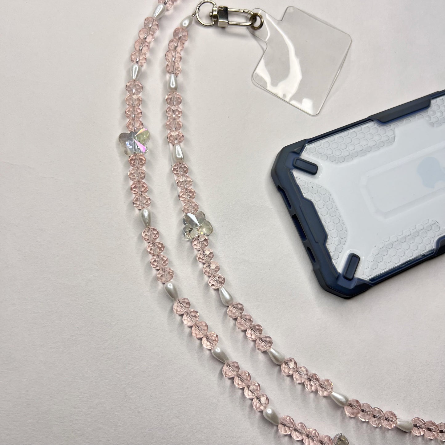 BABY PINK PHONE CROSS BODY CHAIN