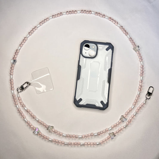 BABY PINK PHONE CROSS BODY CHAIN