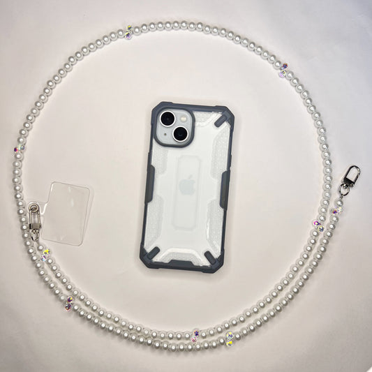 SPACE WHITE PHONE CROSS BODY CHAIN