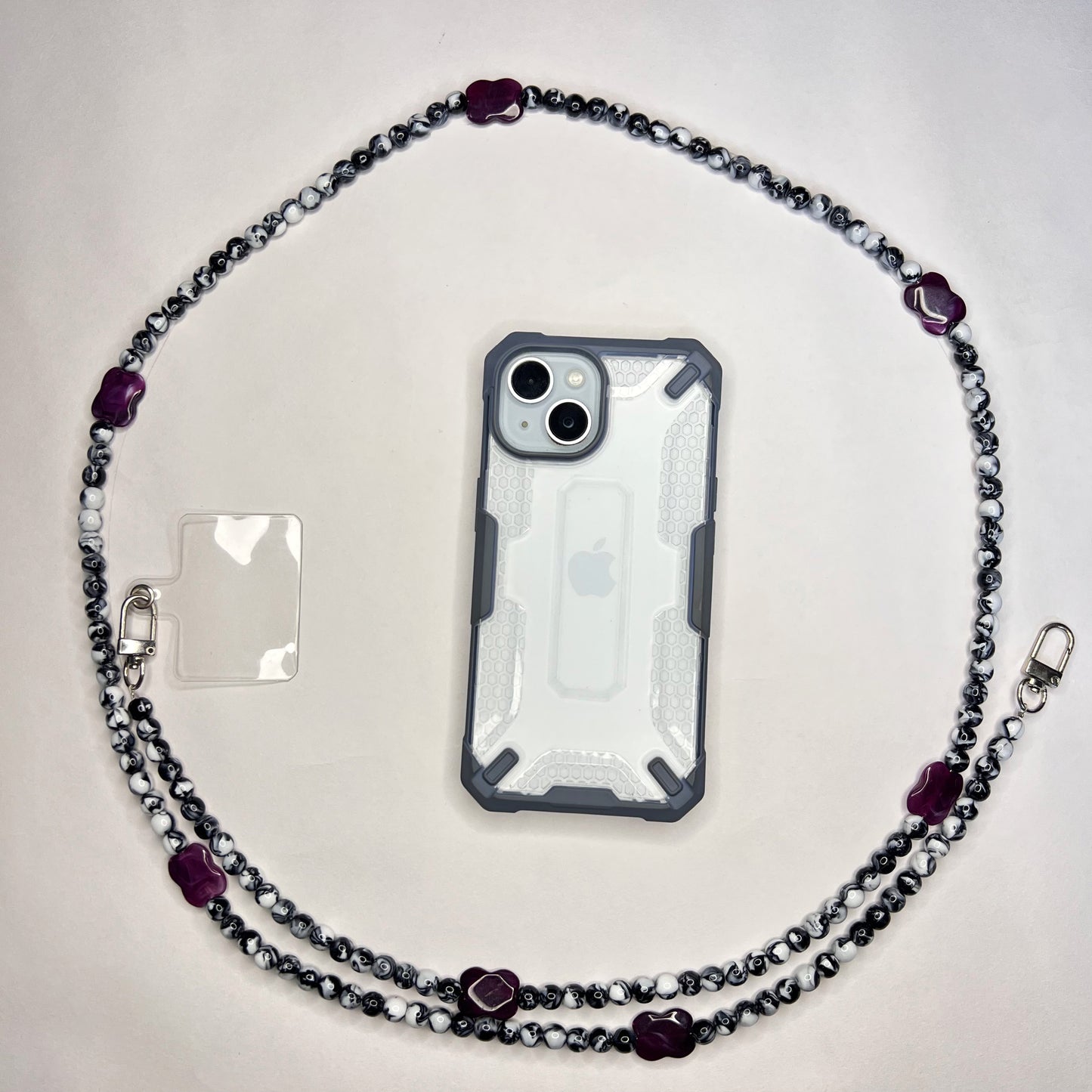 NIGHT MARBLE PHONE CROSS BODY CHAIN