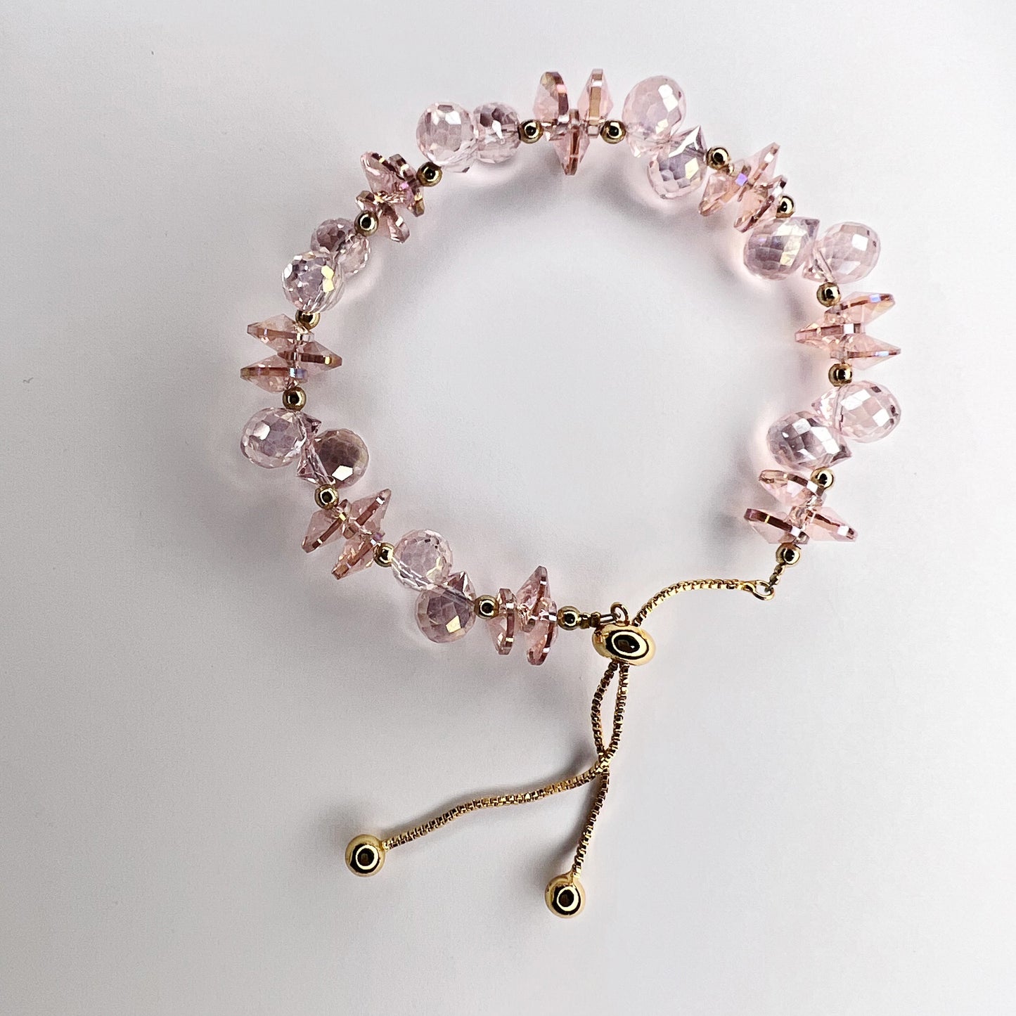 ROSE CRYSTAL BLOOM ADJUSTABLE BRACELET