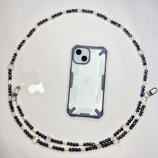 HOLOGRAPHIC BUTTERFLY PHONE CROSS BODY CHAIN